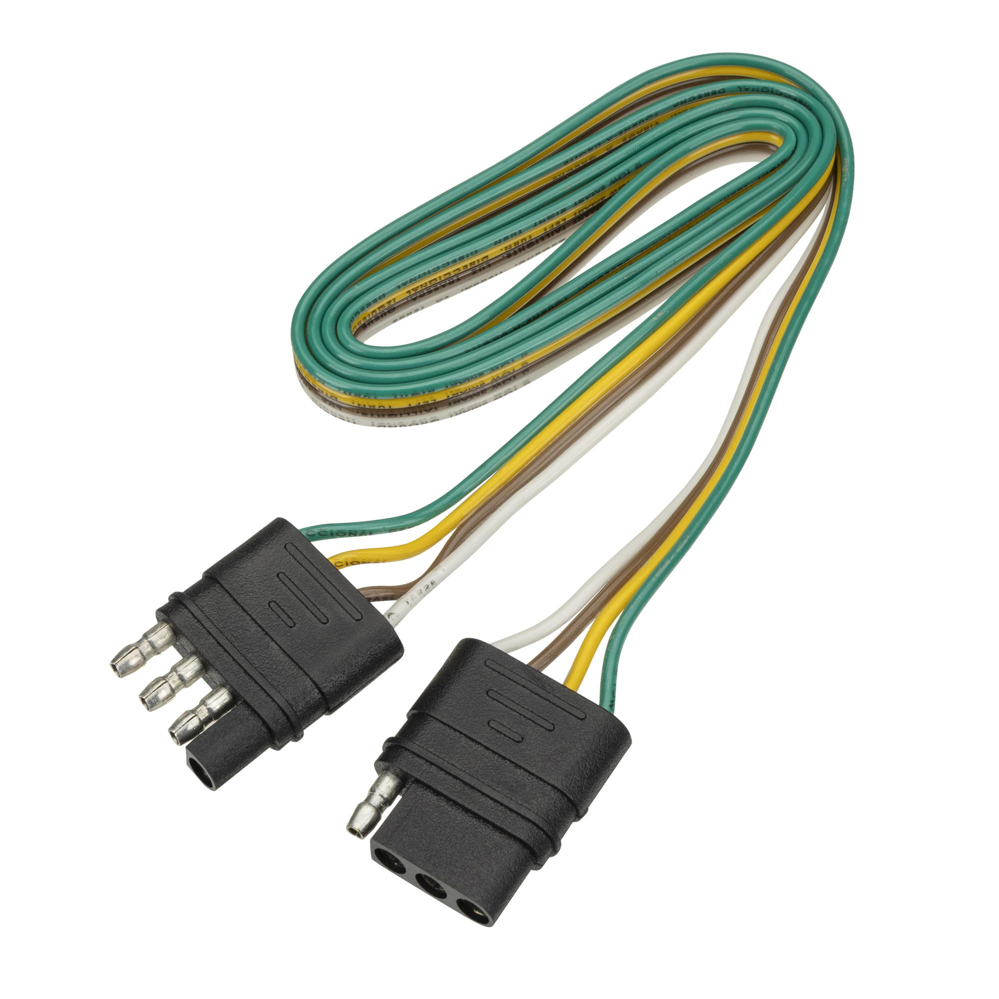TowSmart, Extension, 4 Wire Flat to 4 Wire Flat, 48in., Connection Location Vehicle Side, Model# 9565
